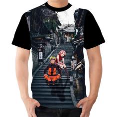 Camiseta Camisa Personalizada Naruto E Sakura Estampa