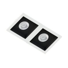 Spot Duplo Embutir Quadrado Recuado Branco Fundo Preto Para P