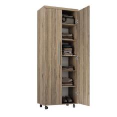 Armário Multiuso 2 Portas com 5 Prateleiras 1305 Ilan Castanho - Móvei