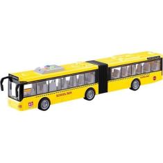 Ônibus Miniatura A Fricção Com Som E Luz Abre Portas 44cm Am - DM Toys