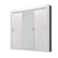 Guarda roupa  herval ph 1708 - cor branco - com espelho