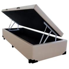 Cama Box Baú Solteirão King Linhão Bege
