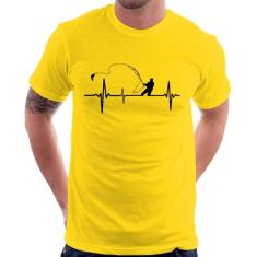 Camiseta Pescador Batimentos Cardíacos - Foca na Moda, Amarelo, P