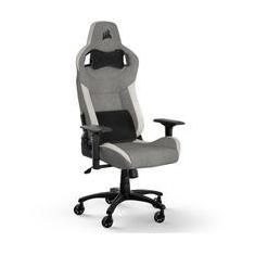 Cadeira Gamer Corsair T3 Rush 2023, Até 120Kg, Com Almofadas, Reclinável, Apoio de Braços 4D, Cinza e Branco - CF-9010058-WW