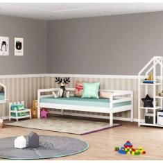 Cama Infantil em Madeira Maciça e Acabamento em Laca Prime Casatema Ma