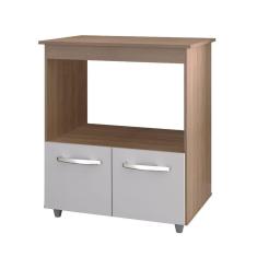 Balcão Multiuso Para Cozinha Angela 2 Portas Cor:savana Off White