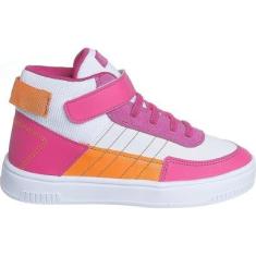 Tênis Infantil Feminino Vitz Botinha Confortável Cano Médio Branco Menino-Feminino