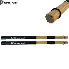 Baqueta acústica D'Groove para bateria - Smooth Sticks(bambu) Com Espuma interna
