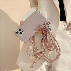 Colar tiracolo com cordão capa macia para Samsung Galaxy S22 S21 ultra S20 plus S20FE S21FE S10 Plus A13 A53 A73 Capa, para Galaxy S21, rosa