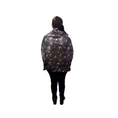 Capa Infantil Metalizada Fantasia Halloween Festa Noite Terror Estampa Bruxa Caveira Cosplay Bruxo Vampiro Sexta Feira13