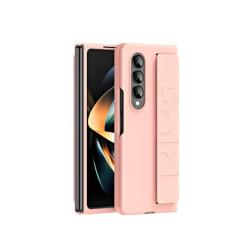 Capa de plástico rígido sedoso fosco para Samsung Galaxy Z Fold 5 4 3 2 Pulseira Capa de armadura elástica para Z Fold5 Fold4 Fold3, rosa, para Z Fold 2