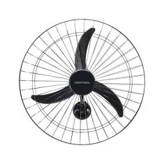 Ventilador de Parede Ventisol 60cm 200W 3 Pás, Preto, Bivolt