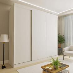 Guarda Roupa Casal Premium Cronos 205,9cm 3 Portas 4 Gavetas Espresso 