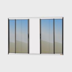 Janela Confort 4 Folhas Vidro Reflex 100cm x 150cm Brimak