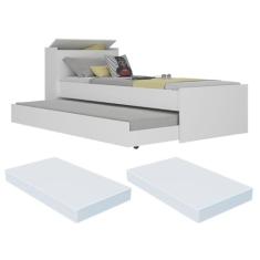 Bicama com Colchão Incluso e Baú Embutido Multimóveis Fg5009 Branca