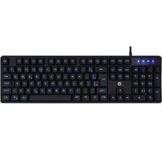 Teclado Usb Gamer Membrana K300 Led Preto