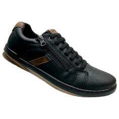 Tênis Sapatenis Masculino Ziper Elastico Casual Conforto-Masculino