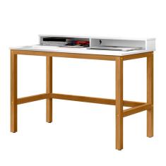 Escrivaninha Califórnia Branca e Amêndoa