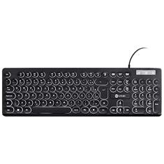 TECLADO CHOCOLATE SLIM MULTIMÍDIA TECLAS REDONDAS LED BRANCO 1.8 METROS USB – TC200 VINIK