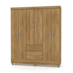 Guarda Roupa Solteiro 6 Portas 153 cm Rio Plus Branco - Pallazio