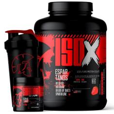 Kit Whey Protein ISO X 1800g + Creatina 100g + Coqueteleira - Espartanos-Unissex