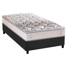 Cama Box Solteiro: Colchão Espuma Herval ErgoPlus/EP Anatômico + Base CRC Suede Gray(88x188)