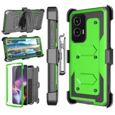 Njjex Capa para Moto G Stylus 5G 2024, coldre para celular Motorola G Stylus 5G 2024, [Nbeck] Protetor de tela integrado resistente à prova de choque com clipe giratório robusto para cinto com suporte