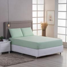 Jogo de Cama Lençol Solteiro Com Elástico e Fronha Estampada de Malha 