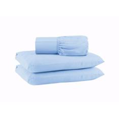 Jogo de Lençol QUEEN 3 Peças 100 ALGODÃO Percal 200 FIOS 100 ALGODÃO C