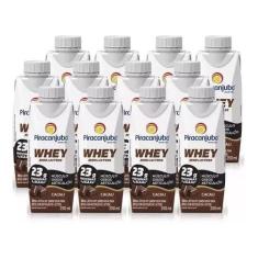Kit 12 Whey Protein Zero Lactose Piracanjuba 250ml - Cacau