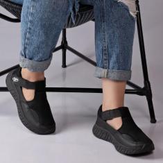 Tênis Sapatilha Estilo Sapato Boneca Runway Cindy Feminino, 37, Preto