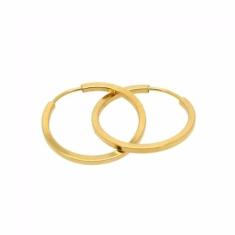 Brinco De Argola Em Ouro 18k 750