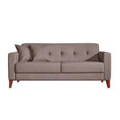 Sofá 2 lugares Kivik Poliéster Botonê Caqui