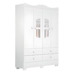 Roupeiro Infantil Cristal New 4 Portas e 4 Gavetas Tuboarte (2022)