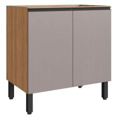 Armário de Cozinha 80 Cm 2 Portas 1 Prateleira Montana/Fumê - Quiditá Móveis