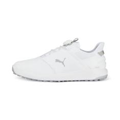 Puma Tênis de golfe masculino Ignite Elevate Disc Golf, Puma branco-puma prata, 45