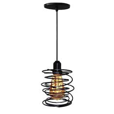 Pendente Retro Mola Nordic Preto