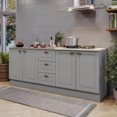 Cozinha Compacta 2 Peças com Tampo para Cooktop Emily - Espresso Móvei