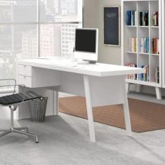 Mesa para Escritório 163cm 2 Gavetas Me4122 - Tecno Mobili, Branco