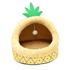 Gralara Cama de dormir para gato, de gato de desenho animado, casa macia para animais de estimação, cama de gato para cães pequenos, eu