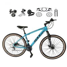Bicicleta Aro 29 Gti Roma Shimano Altus 24v Freio Disco Hidráulico Garfo Trava - Azul Tam.15