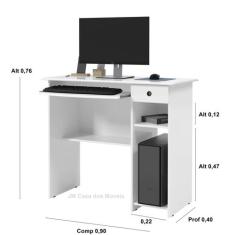 Mesa Para Computador Com Gaveta Vieena Cores - Comprar Moveis de Casa,