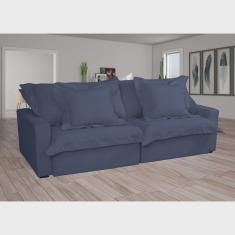 Sofá Cama Niágara 4 Lugares Retrátil e Reclinável 200cm Veludo com Molas