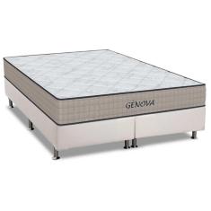 Cama Box King: Colchão Espuma D45 Orthoflex Genova + Base Crc Courano White (193x203)