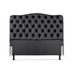 Cabeceira Casal 138 - Bello Box - Dunas Sintético Preto