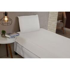 lençol solteiro c/ elastico percal 200 fios palha c/ fronha