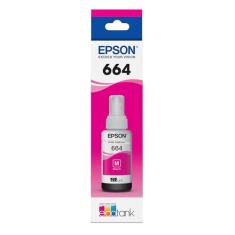 Epson Garrafa Magenta de ultra alta capacidade 664 EcoTank Ink (T664320-S) Funciona com EcoTank ET-2500, ET-2550, ET-4500, ET-4550, ET-2600, ET-2650, ET-3600, ET-16500