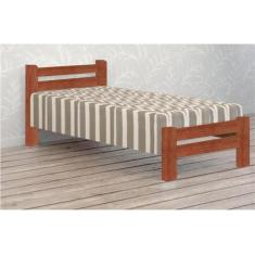 Cama Solteirão Solteiro Extra Piazza de Madeira Maciça Tauari  Cor Imb