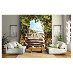 Papel De Parede Paisagem Digital Jardim Mar 3D Dav18 - Você Decora