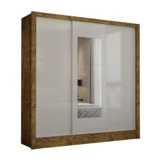 Guarda Roupa Casal Fortaleza 3 Portas Com Espelho Carioca Móveis